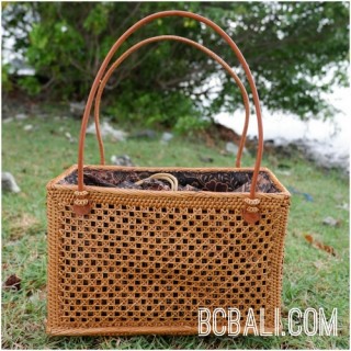 women handbag shopping beach natural handmade rattan grass